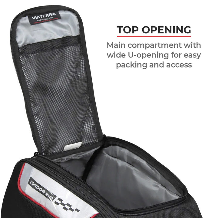 Viaterra Condor 2UP 100% Waterproof Saddle Bag opening