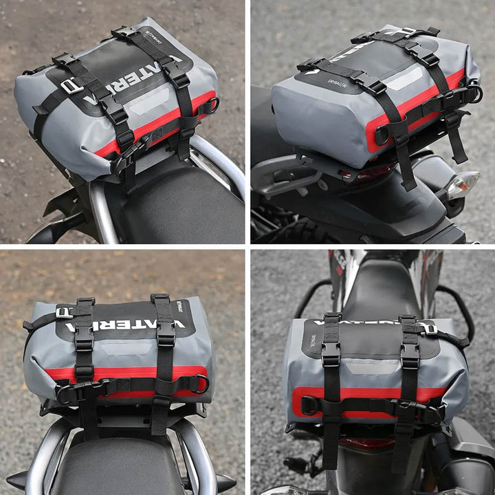 Viaterra Drybag 8L Waterproof Tail Bag on a bike