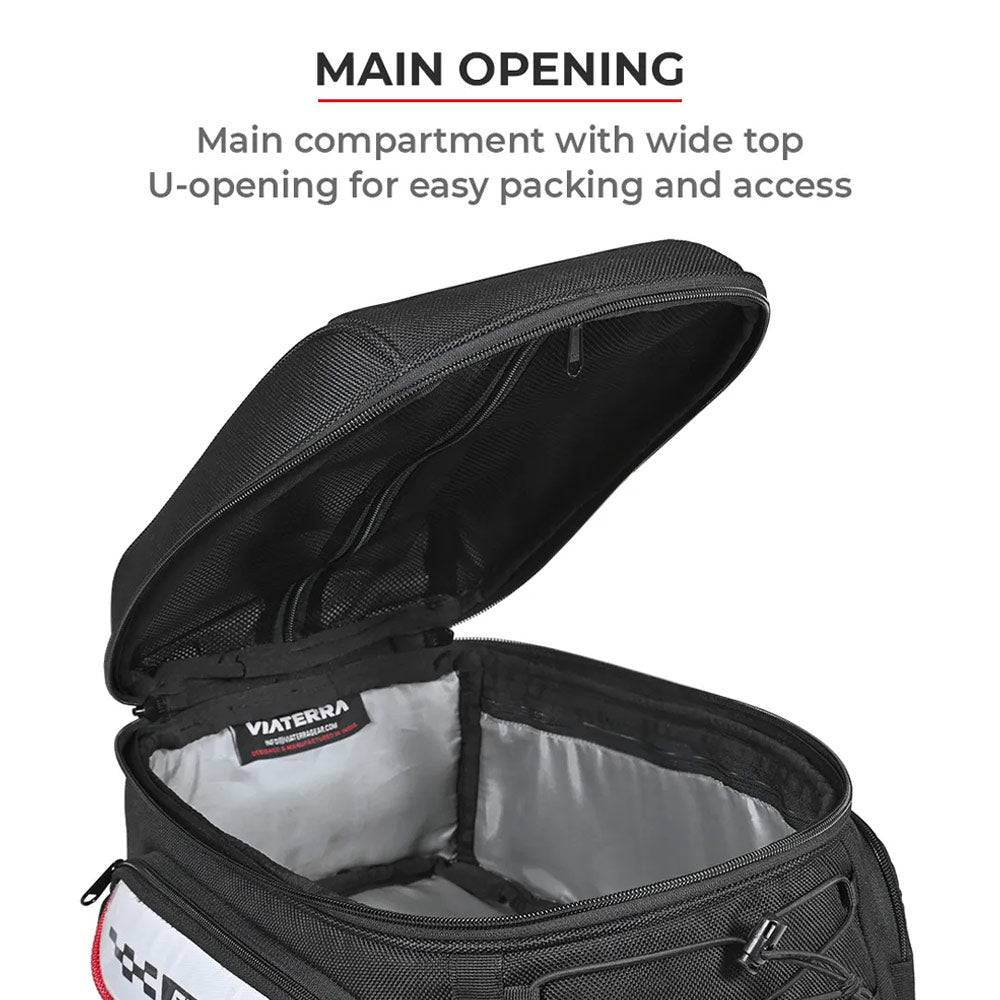 Viaterra Fly Magnetic Tank Bag opening