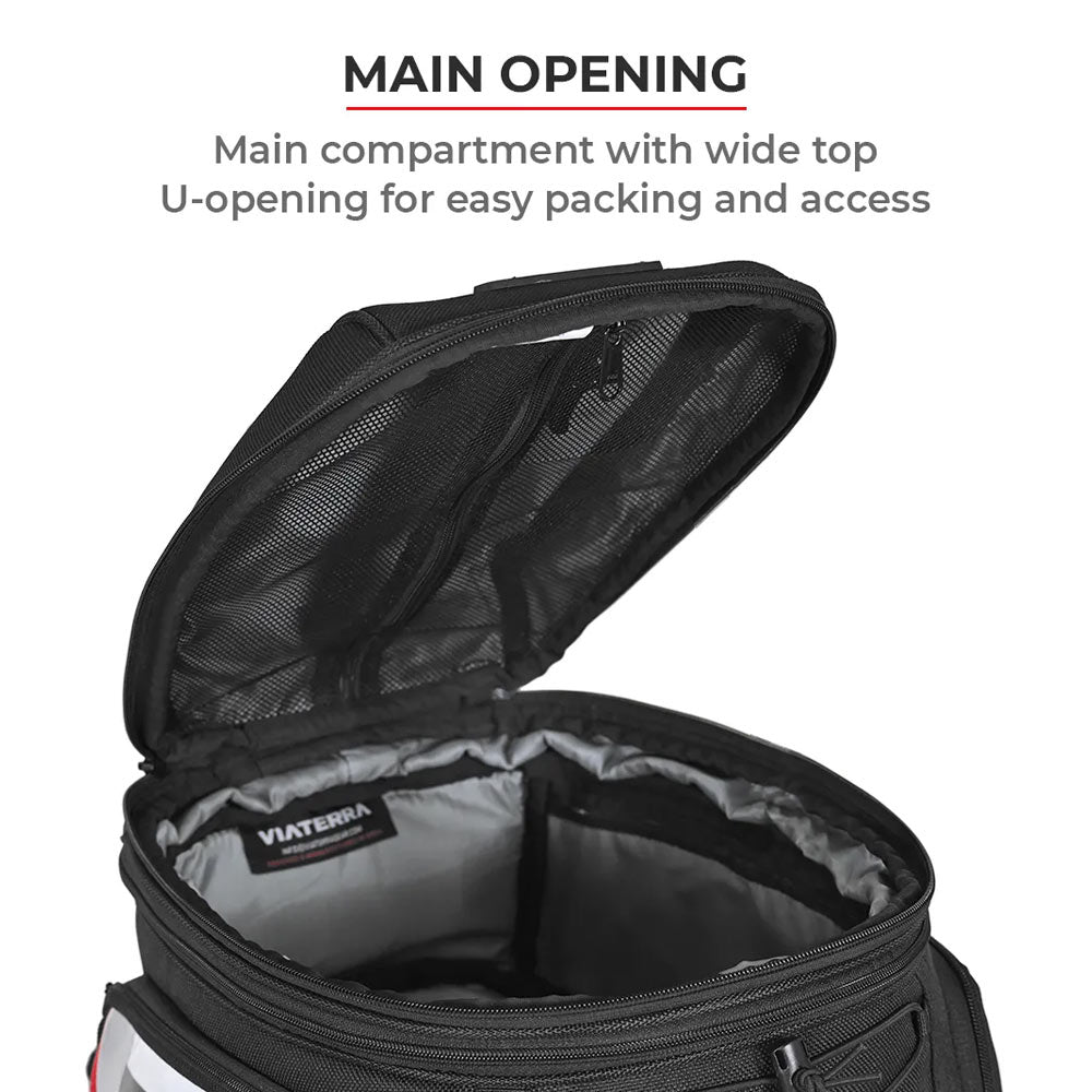 Viaterra Fly Universal Tank Bag opening