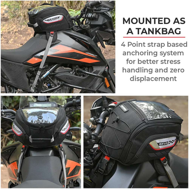 Viaterra Oxus Non-Magnetic Tank Bag mounted