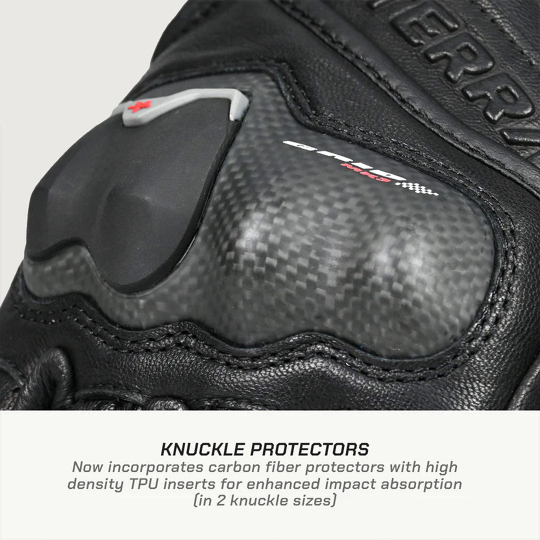 ViaTerra Grid MK3 Riding Gloves black knuckle protector
