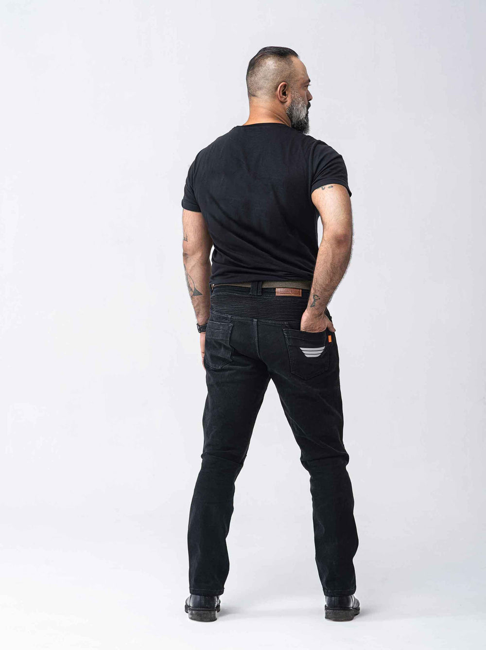 bikeratti motorcycle riding jeans men with D3o