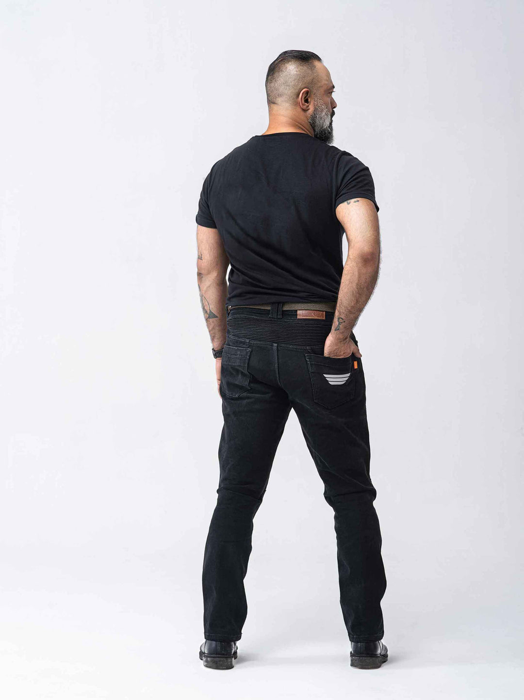 bikeratti motorcycle riding jeans men with D3o