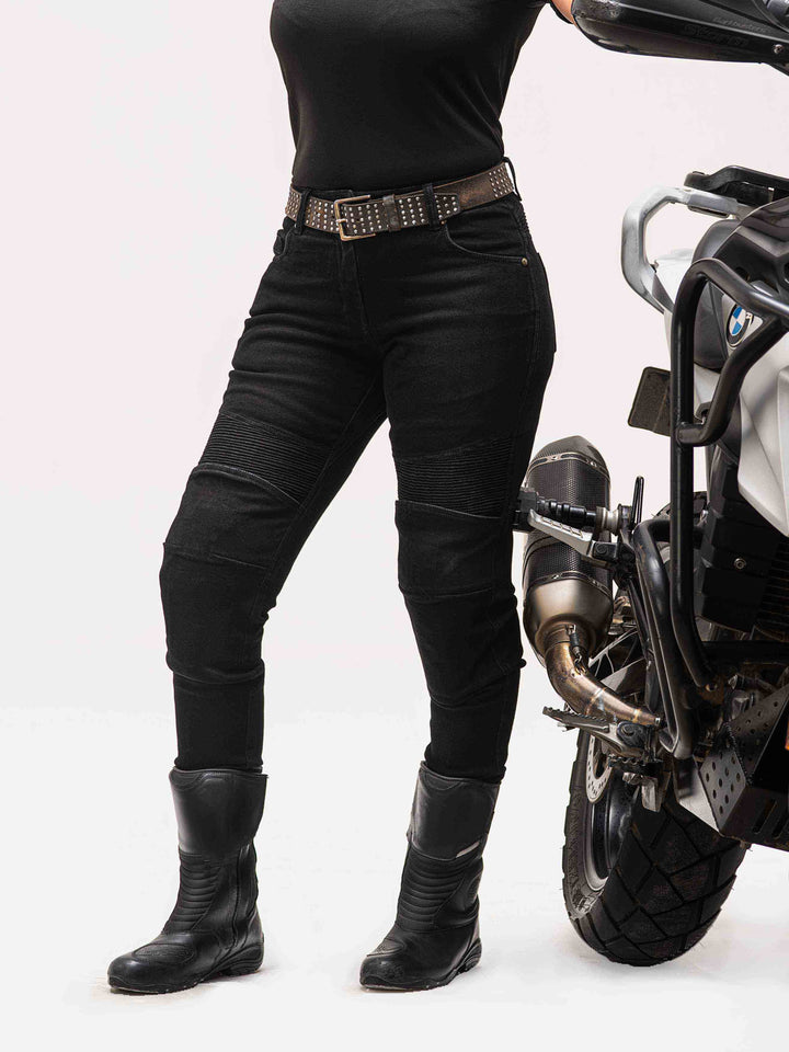 Raven Lady Motorcycle Jeans with D3O armor