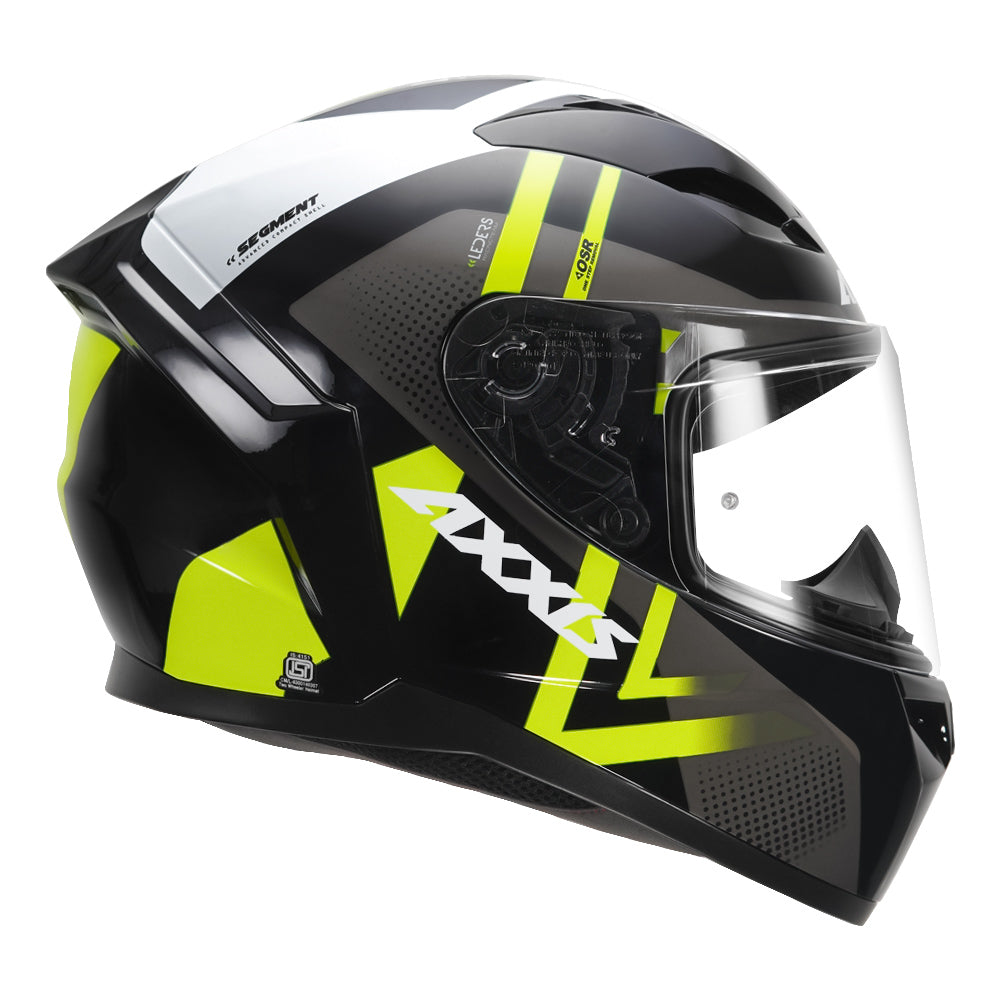 Axxis Segment Leders Helmet fluorescent yellow side view