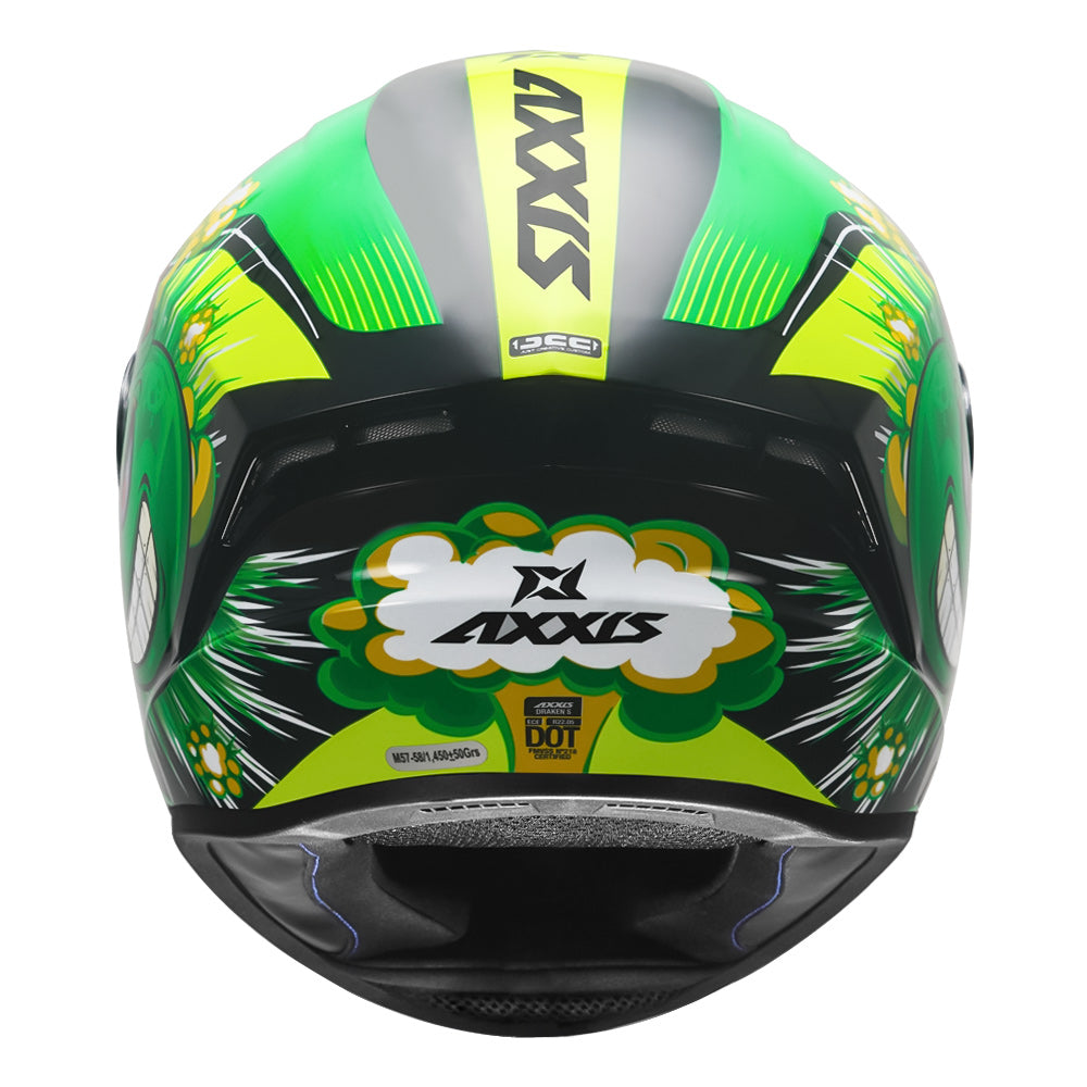 Axxis Draken S Boms full face motorcycle Helmet green