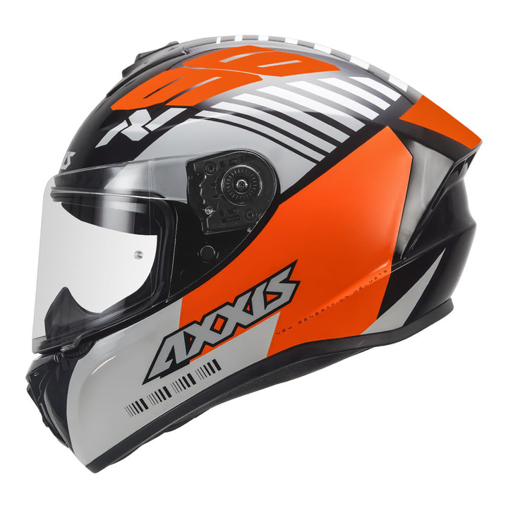 Axxis Draken S Z96 full face motorcycle Helmet fluorescent orange