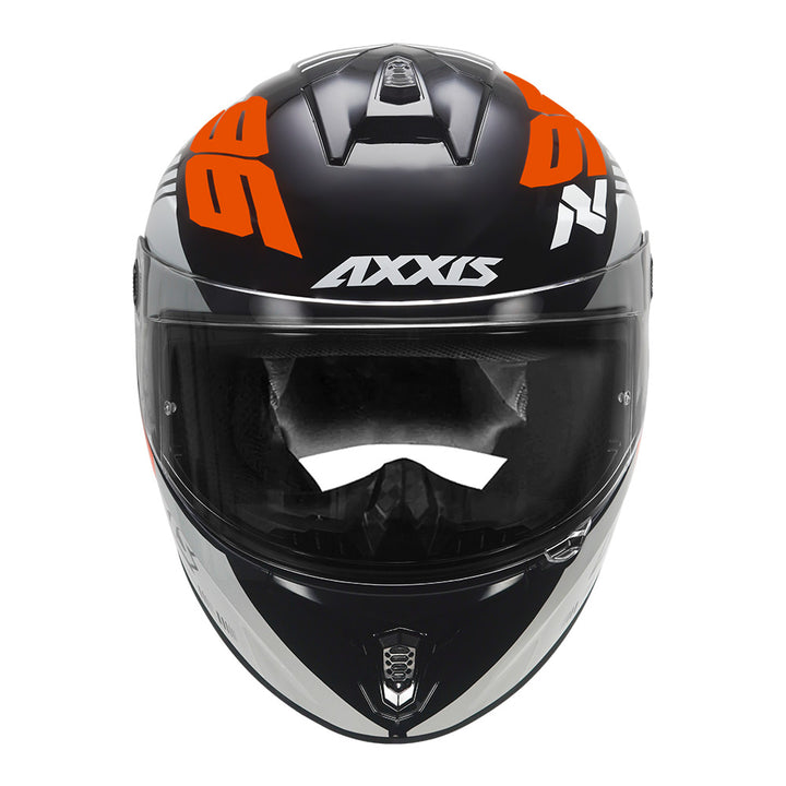 Axxis Draken S Z96 full face motorcycle Helmet fluorescent orange