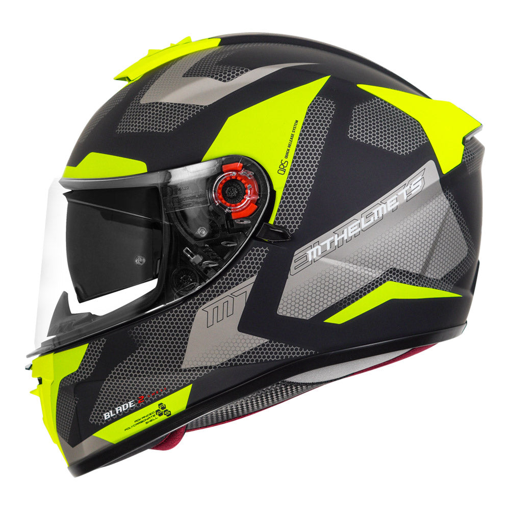 MT Blade 2SV Finishline Bike Helmet fluorescent yellow side