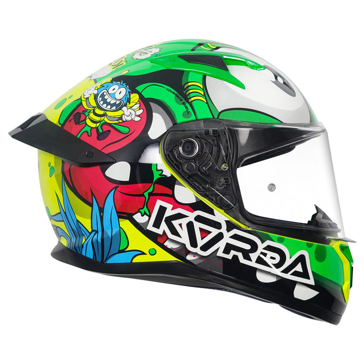 Korda Tourance Baduy Motorcycle  Helmet green