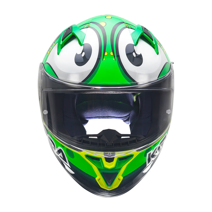 Korda Tourance Baduy Motorcycle  Helmet green front