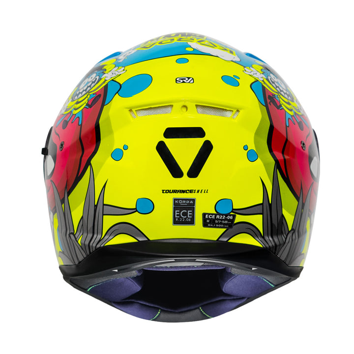 Korda Tourance Baduy Motorcycle  Helmet blue back