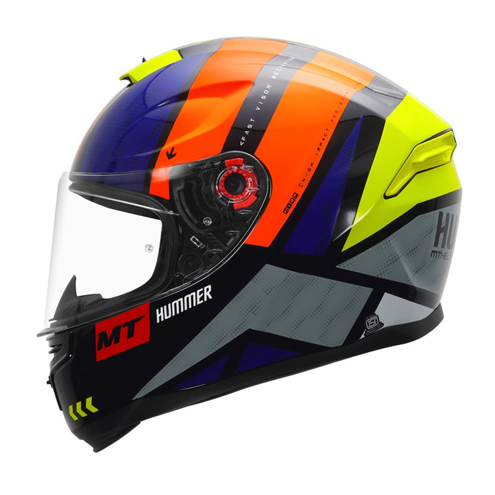 MT Hummer Flex Motorcycle Helmet multicolor Side view