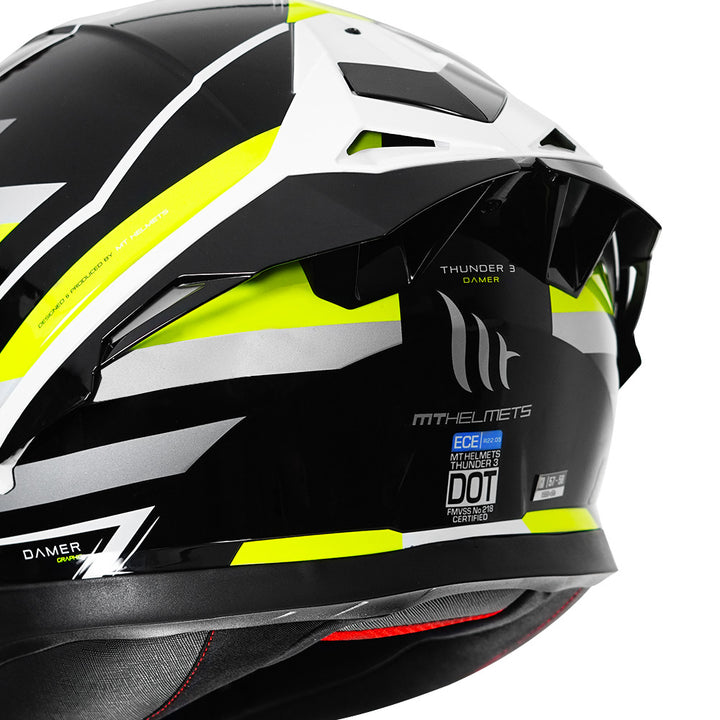 MT Thunder3 Pro Damer Helmet fluorescent yellow drs