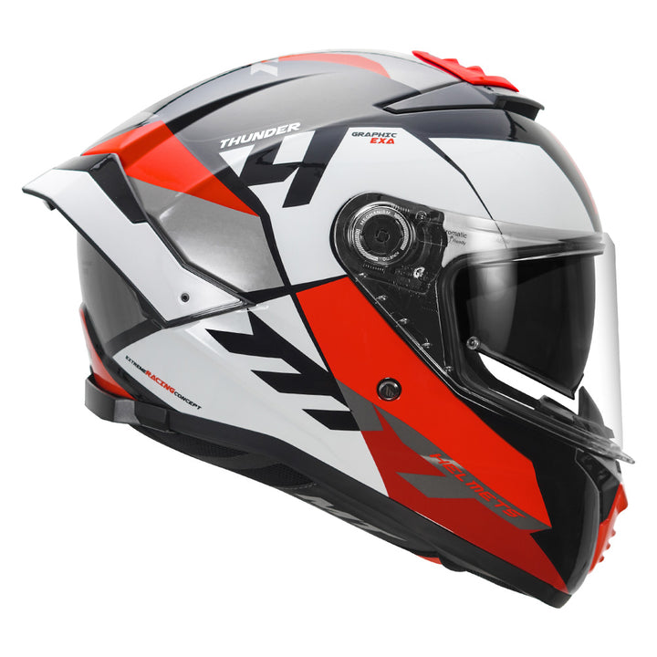 MT Thunder4 EXA Motorcycle Helmet red side