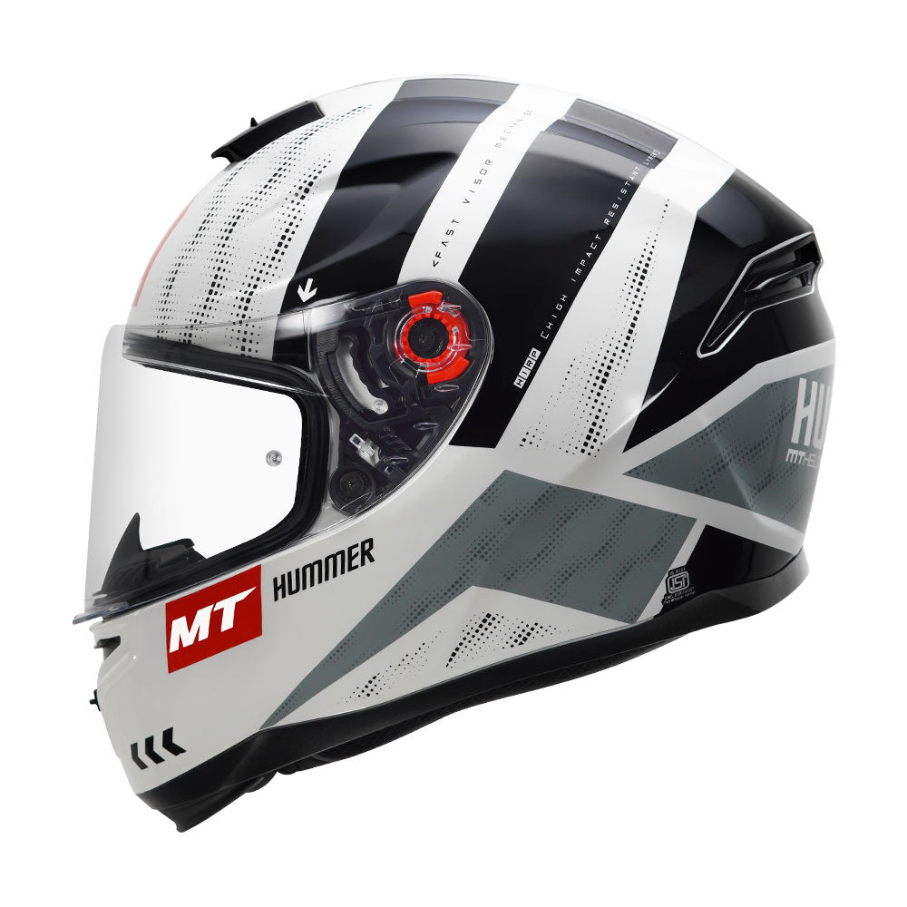 MT Hummer Flex Motorcycle Helmet Black Side view