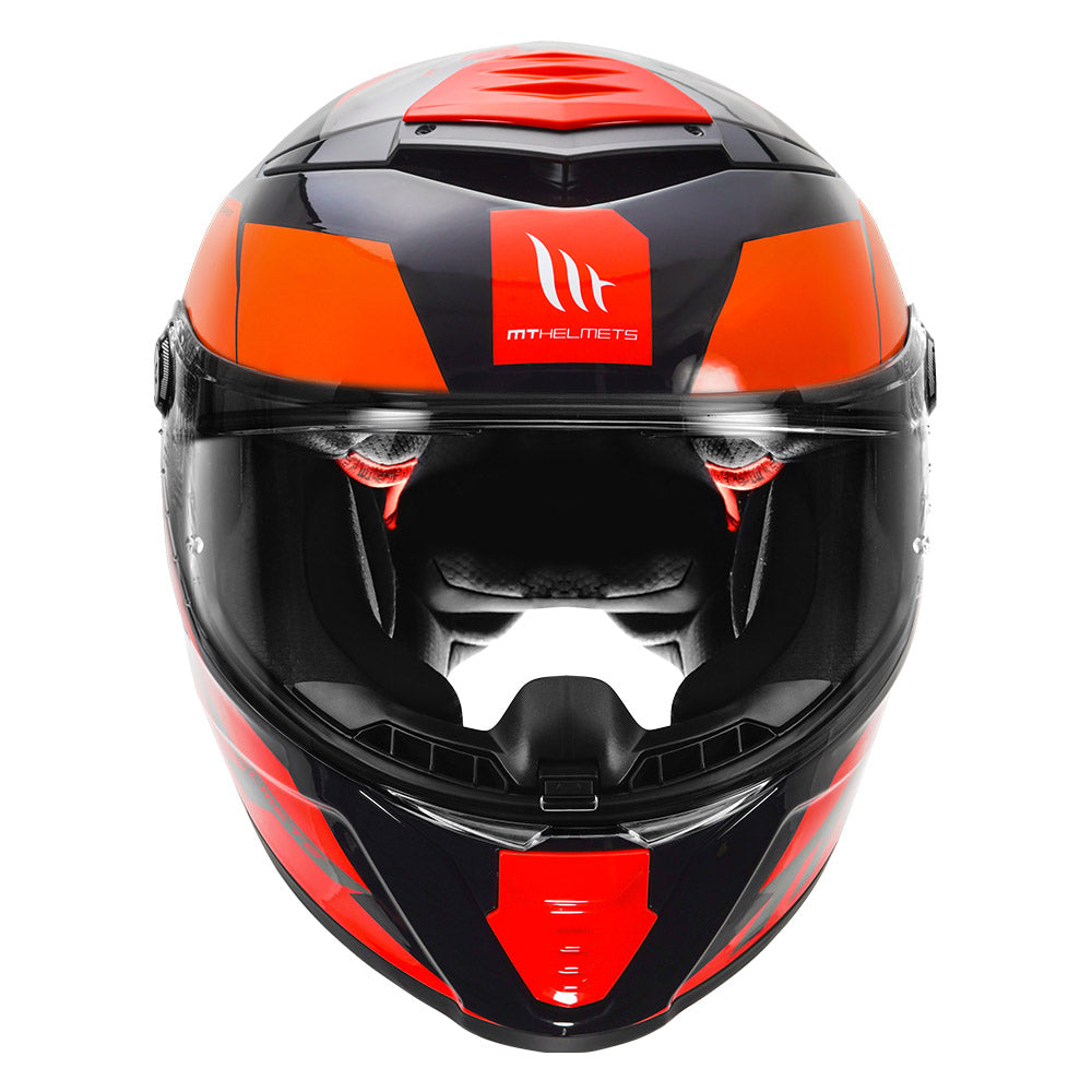 MT Thunder4 EXA Motorcycle Helmet orange front