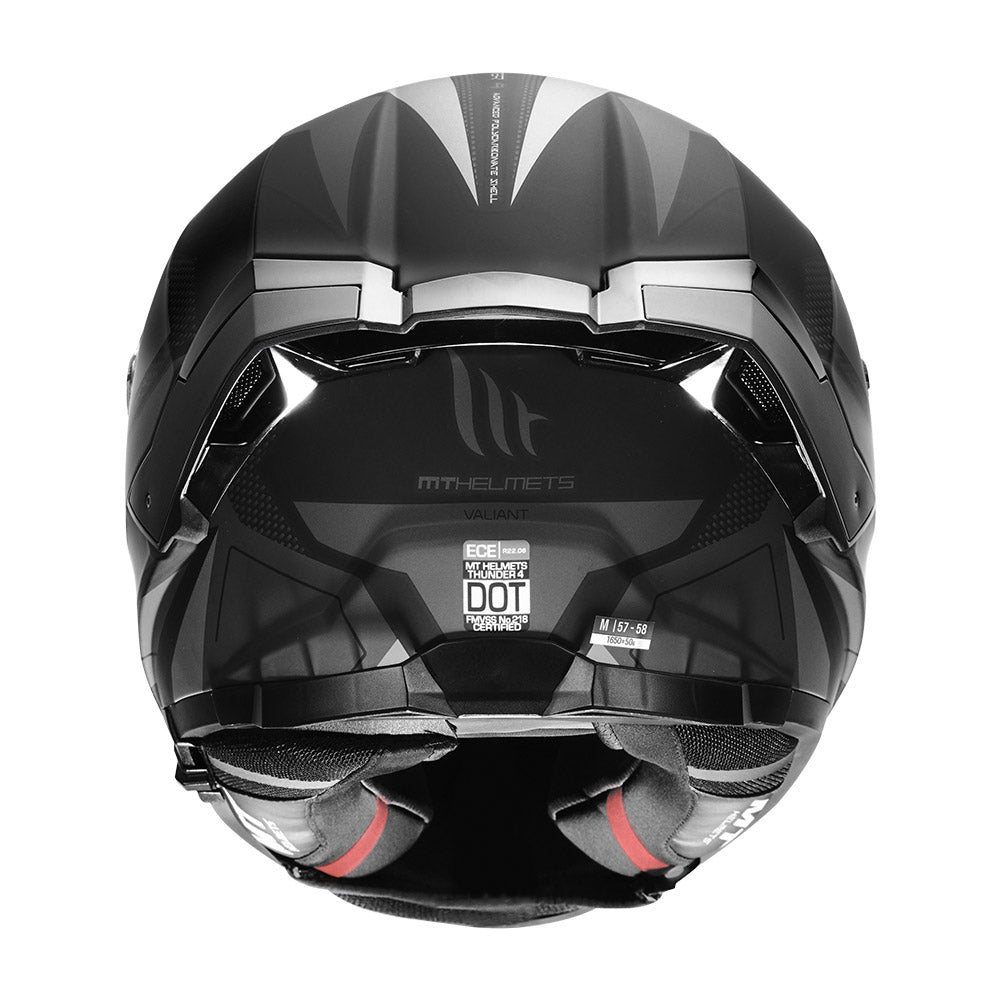 MT Thunder4 SV Valiant Motorcycle Helmet Grey