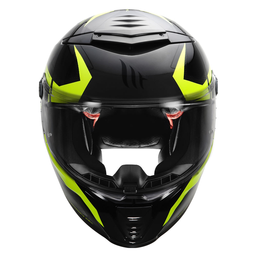 MT Thunder4 SV Valiant Motorcycle Helmet Fluorescent Yellow