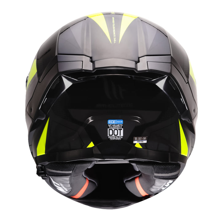 MT Thunder4 SV Valiant Motorcycle Helmet Fluorescent Yellow