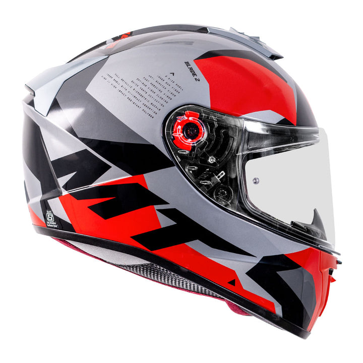 MT Blade 2SV Fade Helmet red side