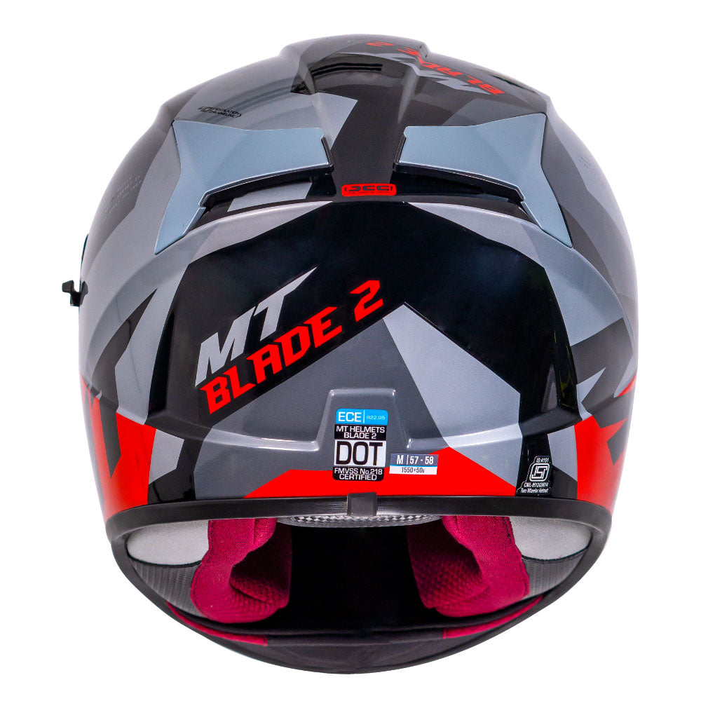 MT Blade 2SV Fade Helmet red back