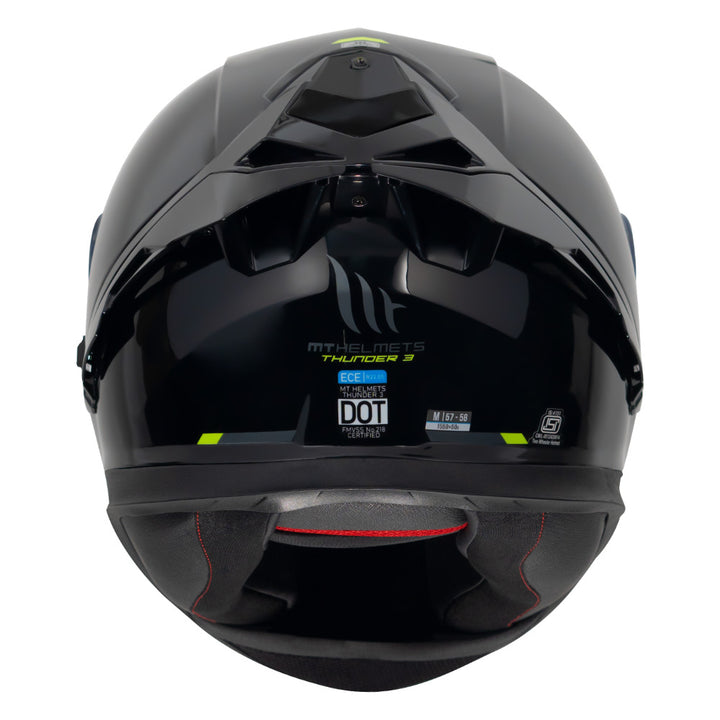 MT Thunder3 Pro Solid Helmet back
