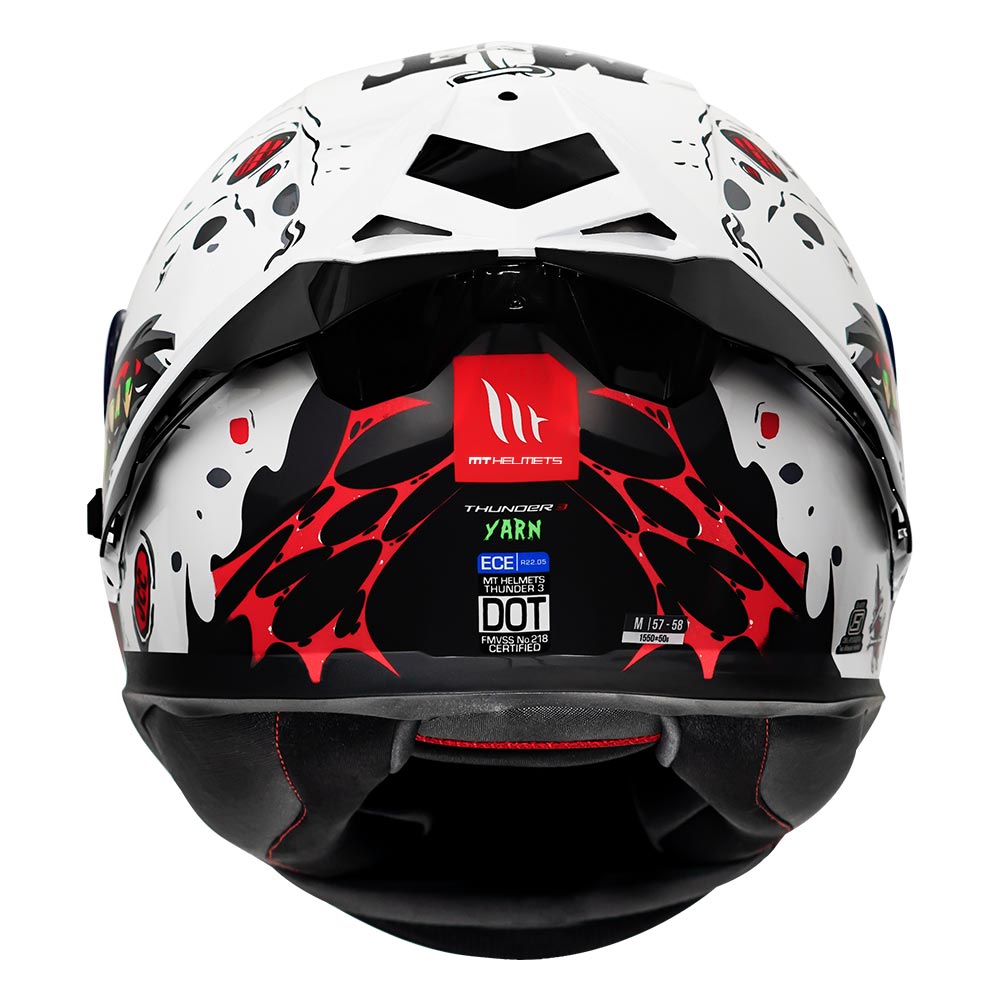 MT Thunder3 Pro Yarn Helmet white back