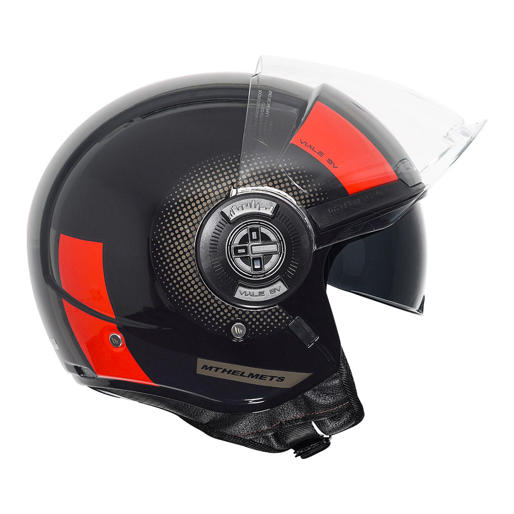 MT Viale Phantom Open face Helmet red side